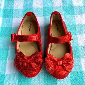 Cat and Jack Red Sparkle Mary Jane